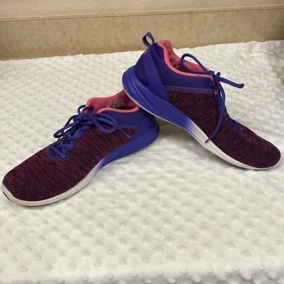 Vionic Adley Pink Purple Lace Up Fabric Athletic Shoes - Picture 7 of 12